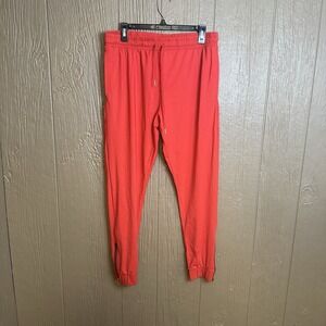Zyia Everywhere Zipper Ankle Joggers Red Size‎ Large Loungewear Athleisure